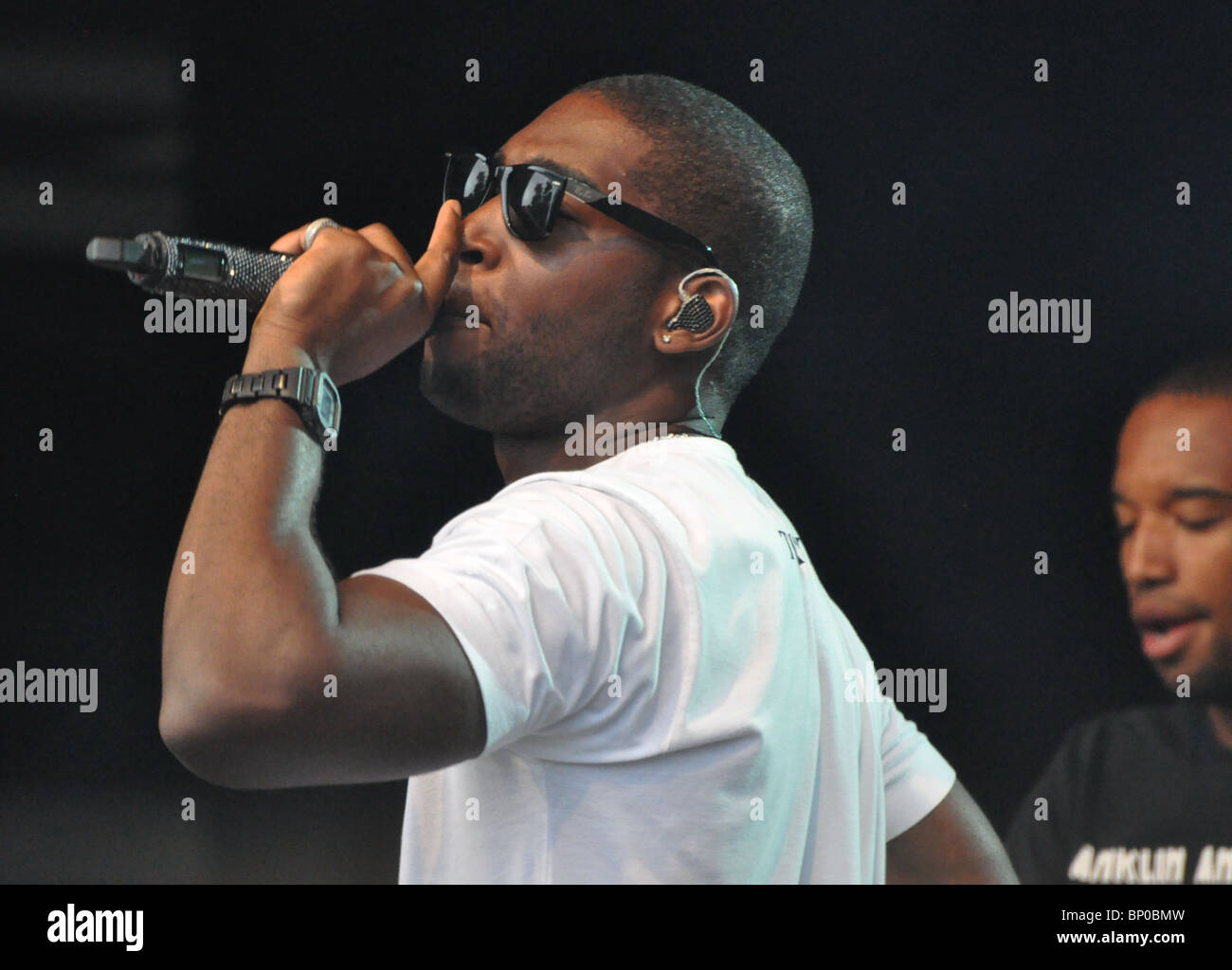 Tinie Tempah performs at Camp Bestival music festival at Lulworth Castle in Dorset July 2010 Stock Photo
