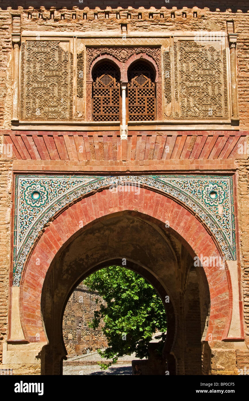 Puerta del Vino, Alhambra Palace, Granada, Andalucia, Spain Stock Photo
