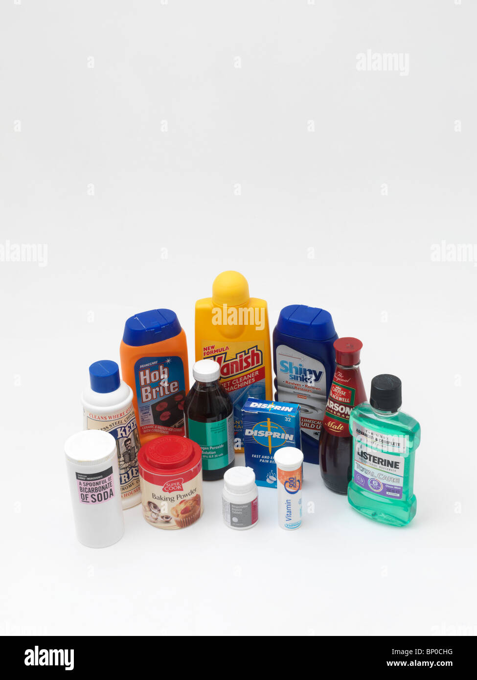 Selection Of Household Acids Stock Photo Alamy