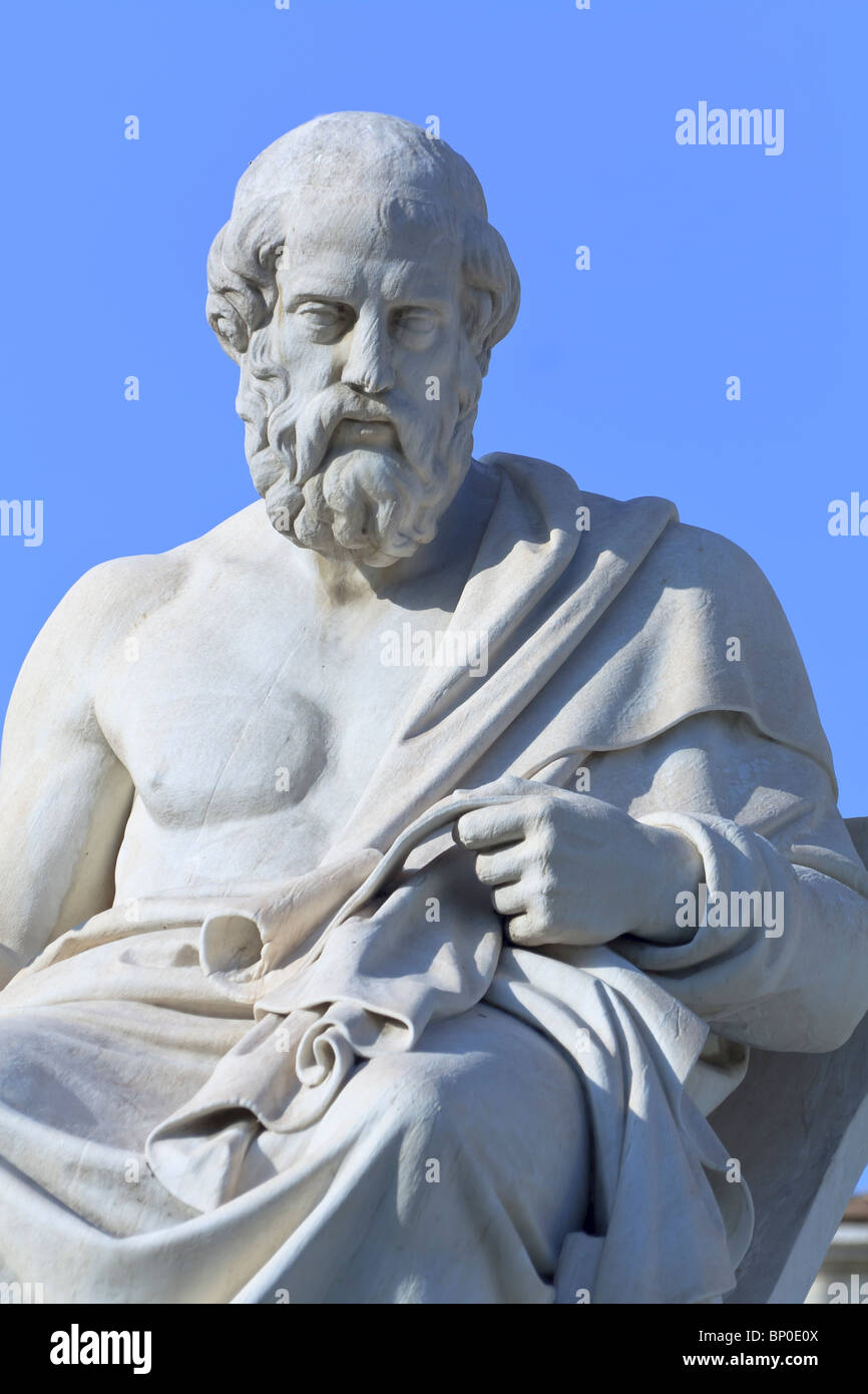 Greek Philosopher Plato statue Stock Photo