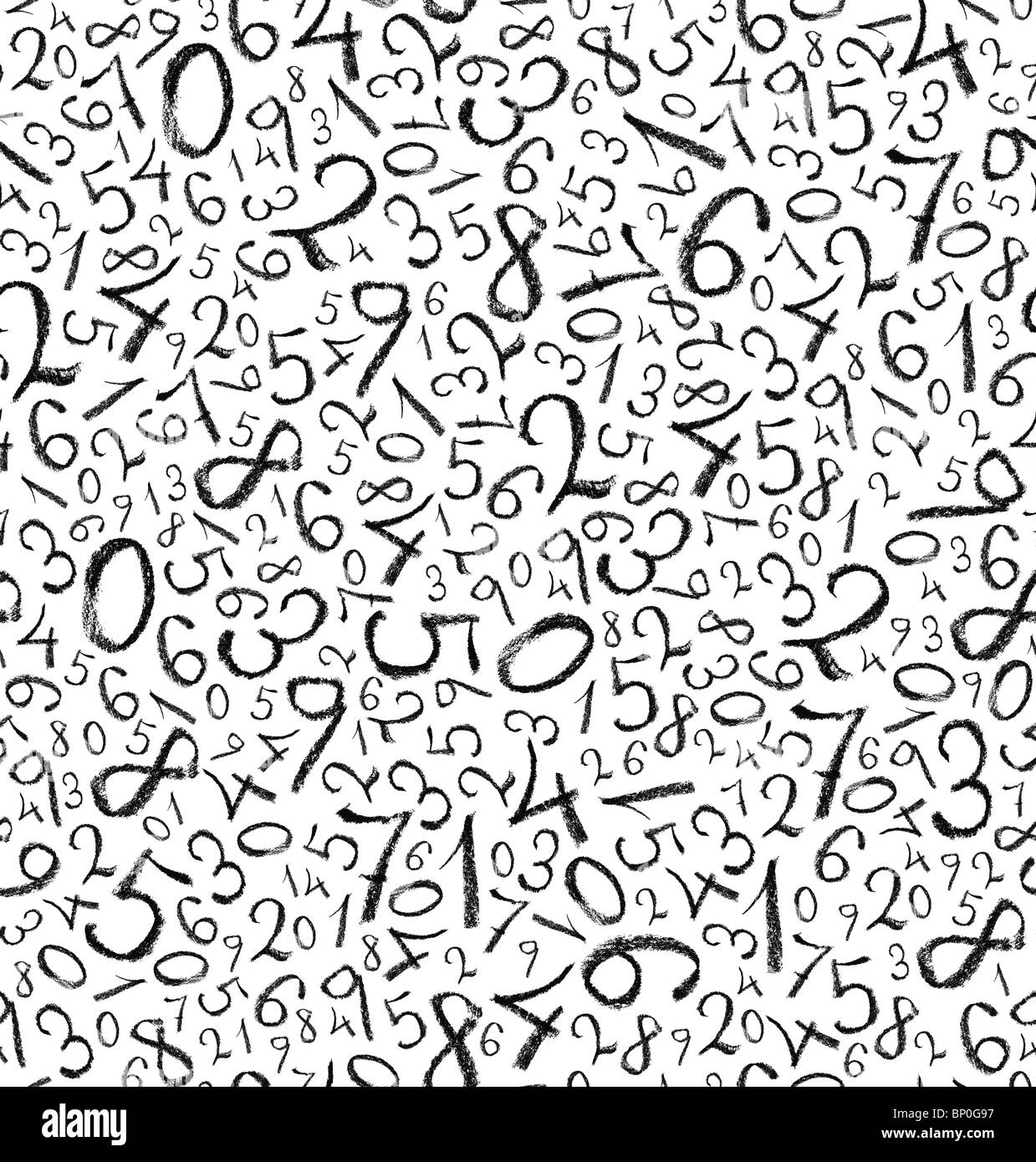 Numbers illustration Black and White Stock Photos & Images - Alamy