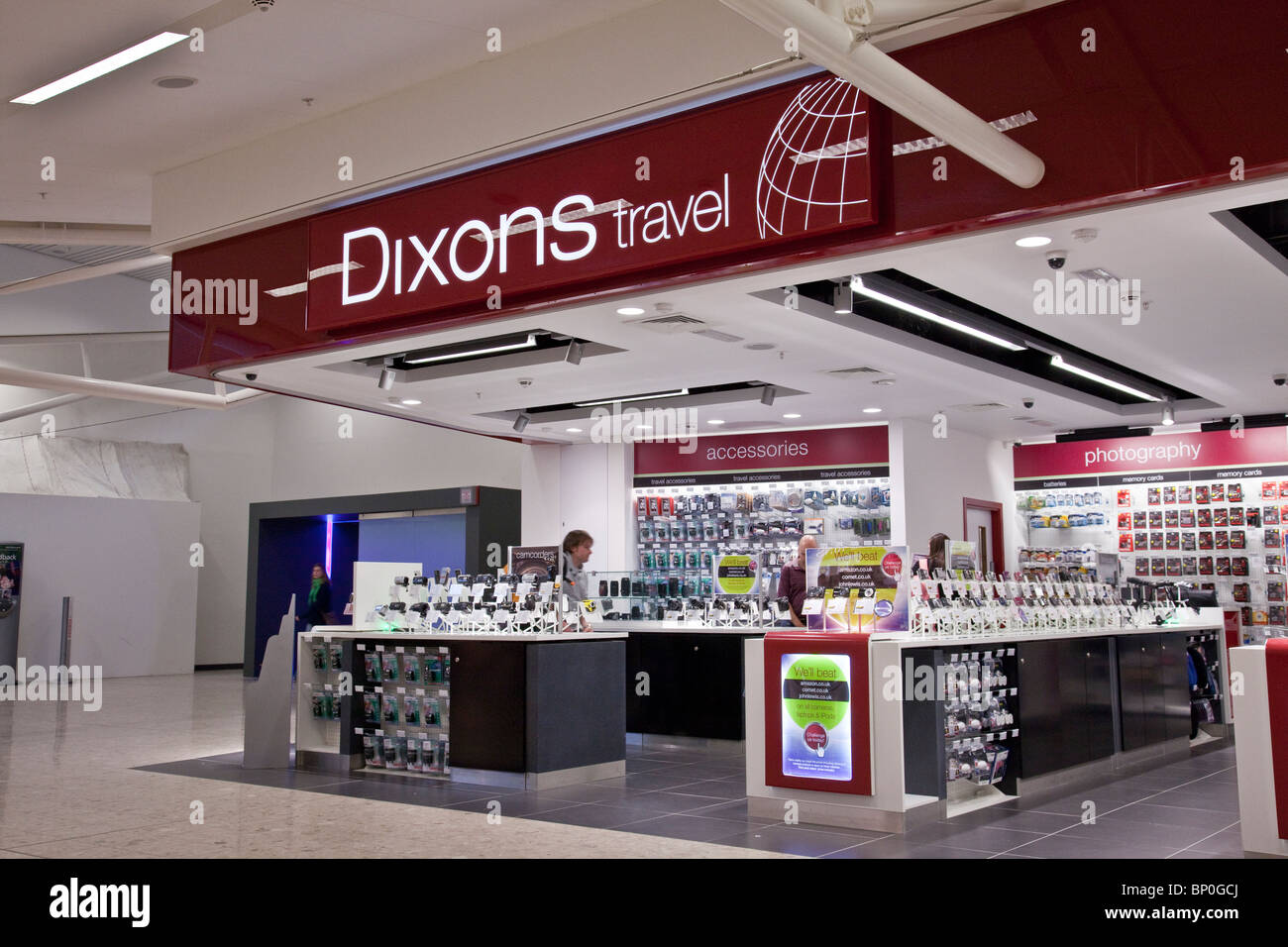 Customers and staff at the Dixons travel outlet at Edinburgh Airport