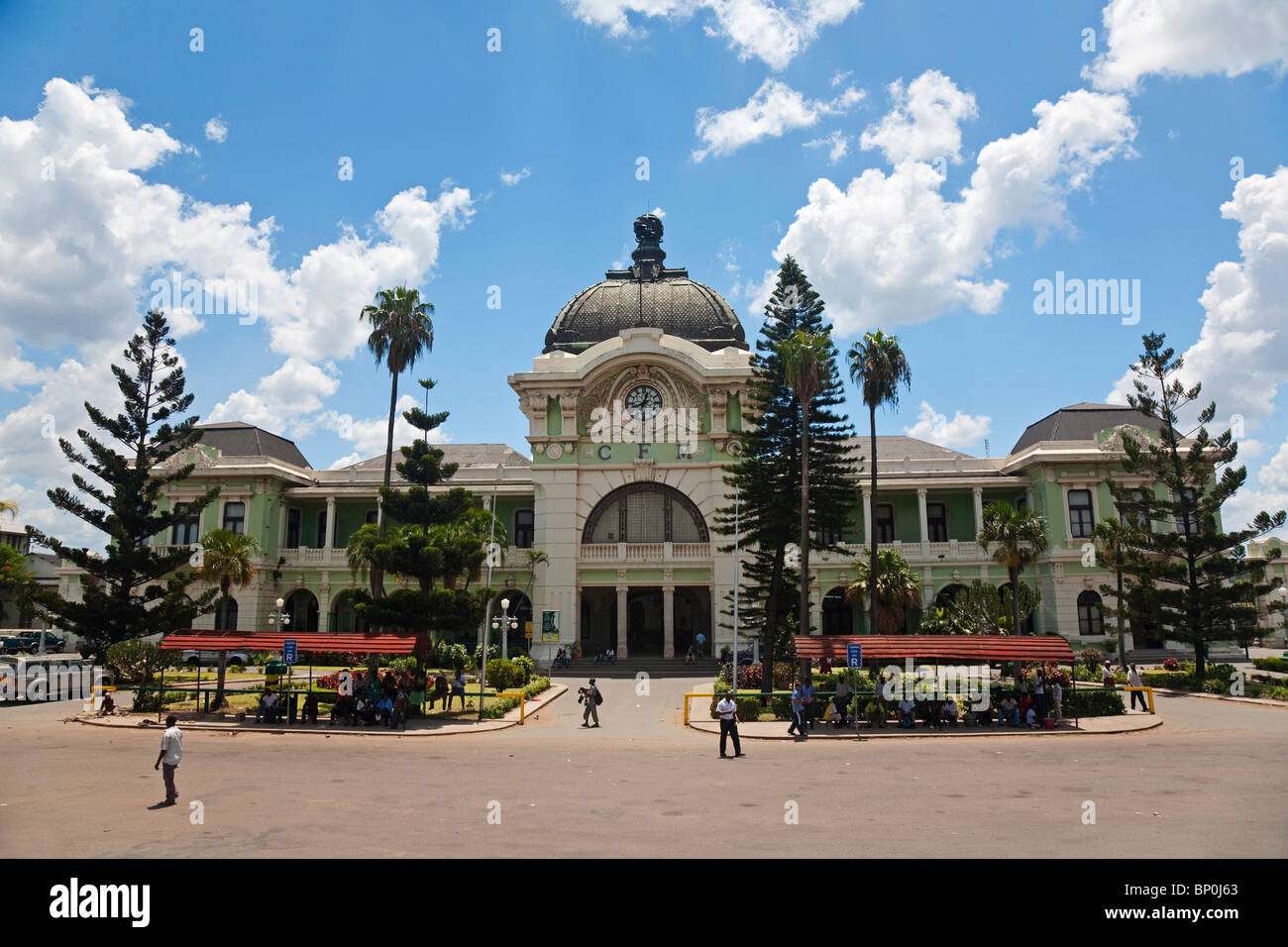 Mozambique, Maputo. The old railway station, built by Eiffel in the 1870s Stock Photo