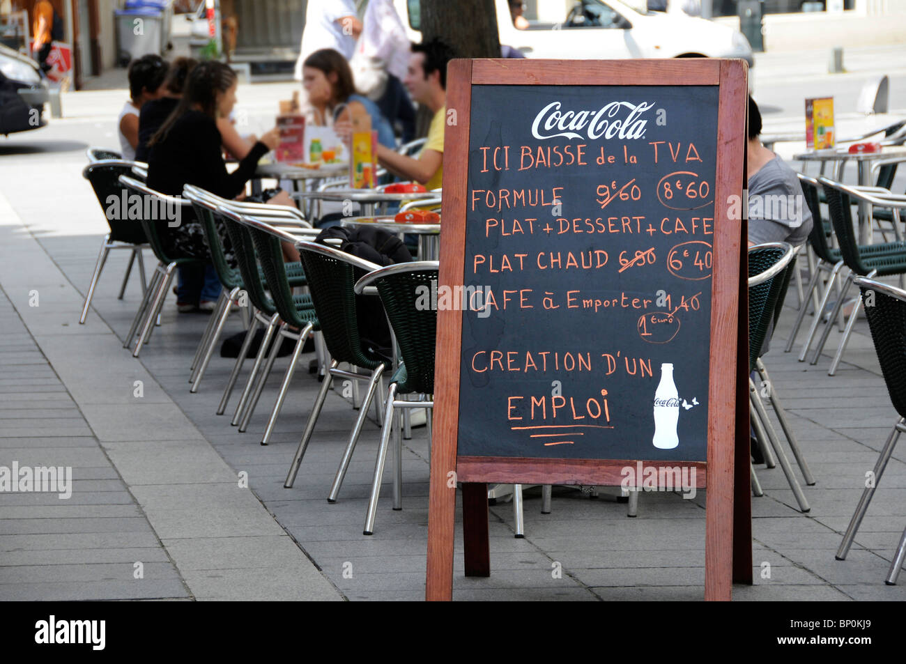 France Nantes Restaurant Terrace Stock Photo Alamy