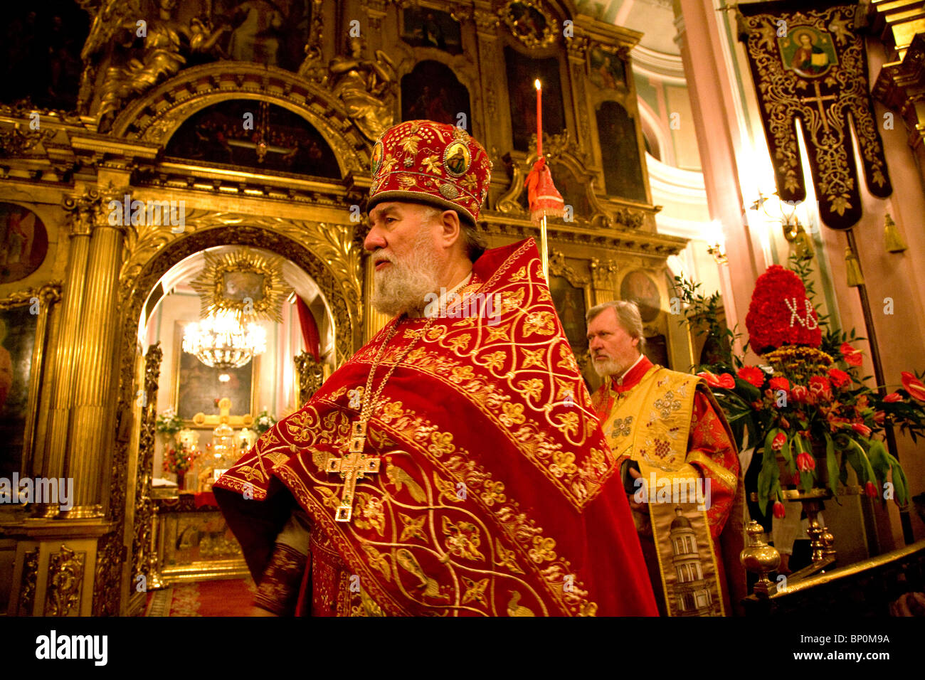 Russia; St. Petersburg; The high priest, Russian Orthodox Easter