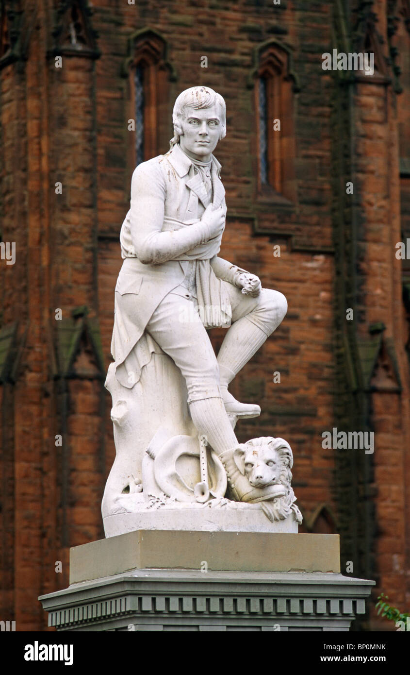 Statue of Robert Burns, Dumfries, South west Scotland Stock Photo Alamy