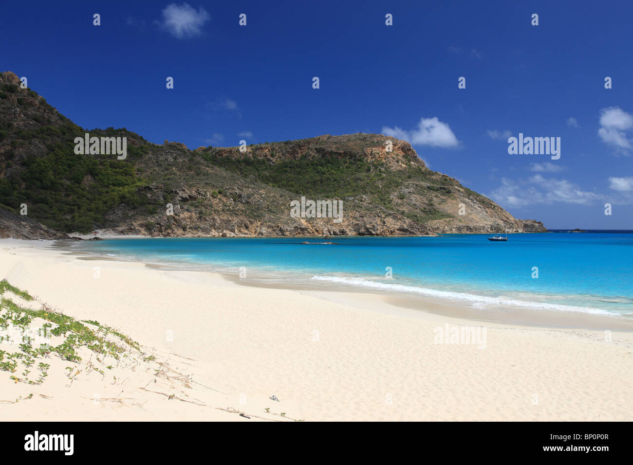 Beach on tropical paradise Saint Barts Stock Photo