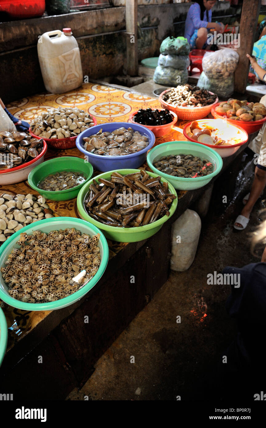 A wide variety of shellfish for sale at the Cho Vung Tau (Vung Tau ...