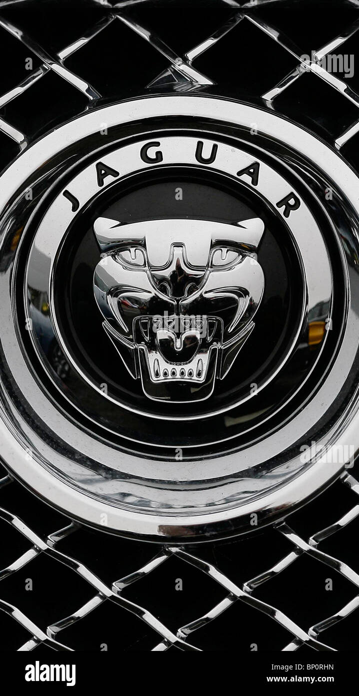 The Jaguar badge on a car grill. Picture by james Boardman Stock Photo -  Alamy