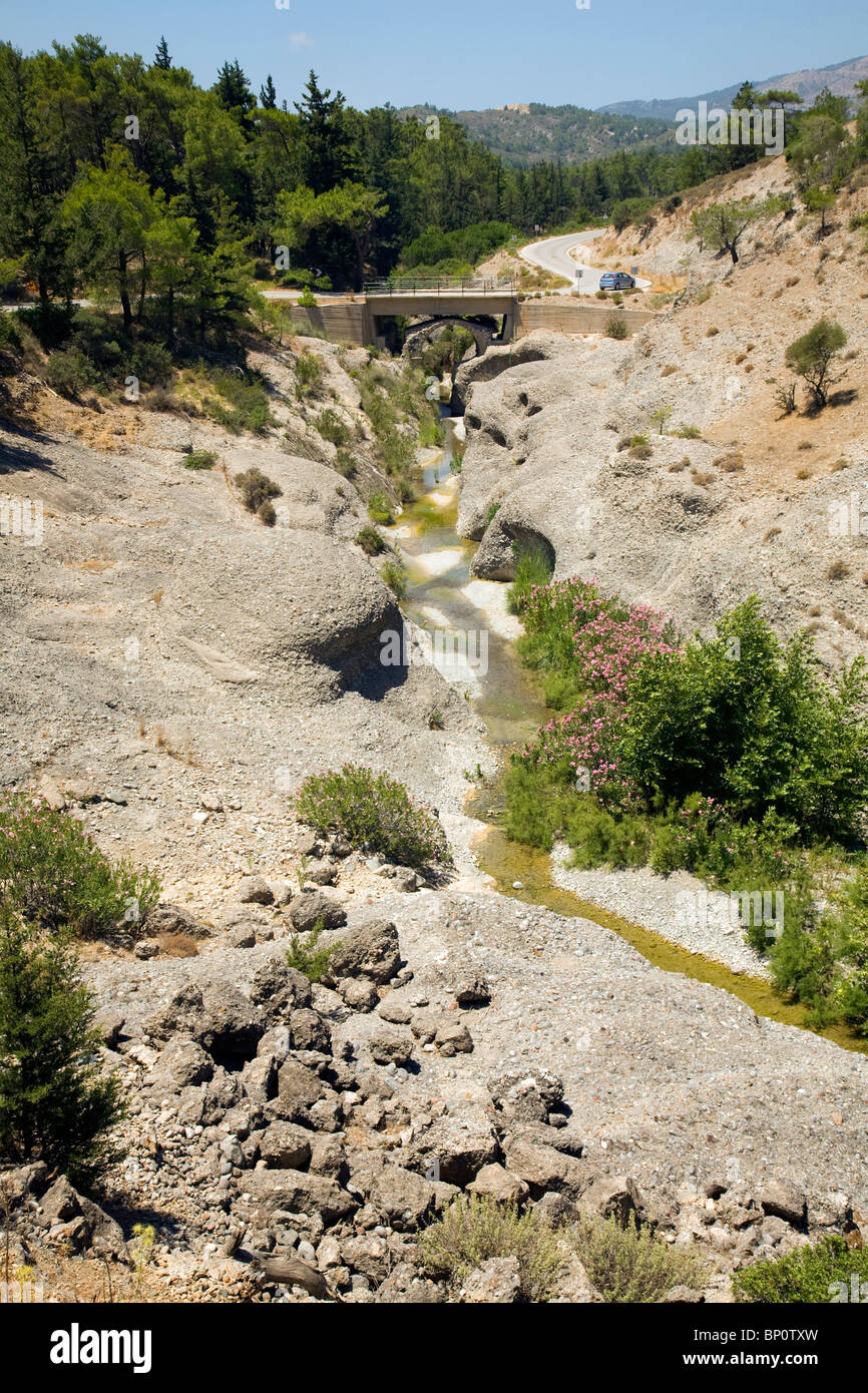 Greece river vertical erosion valley creek gulley eroded landscape hi