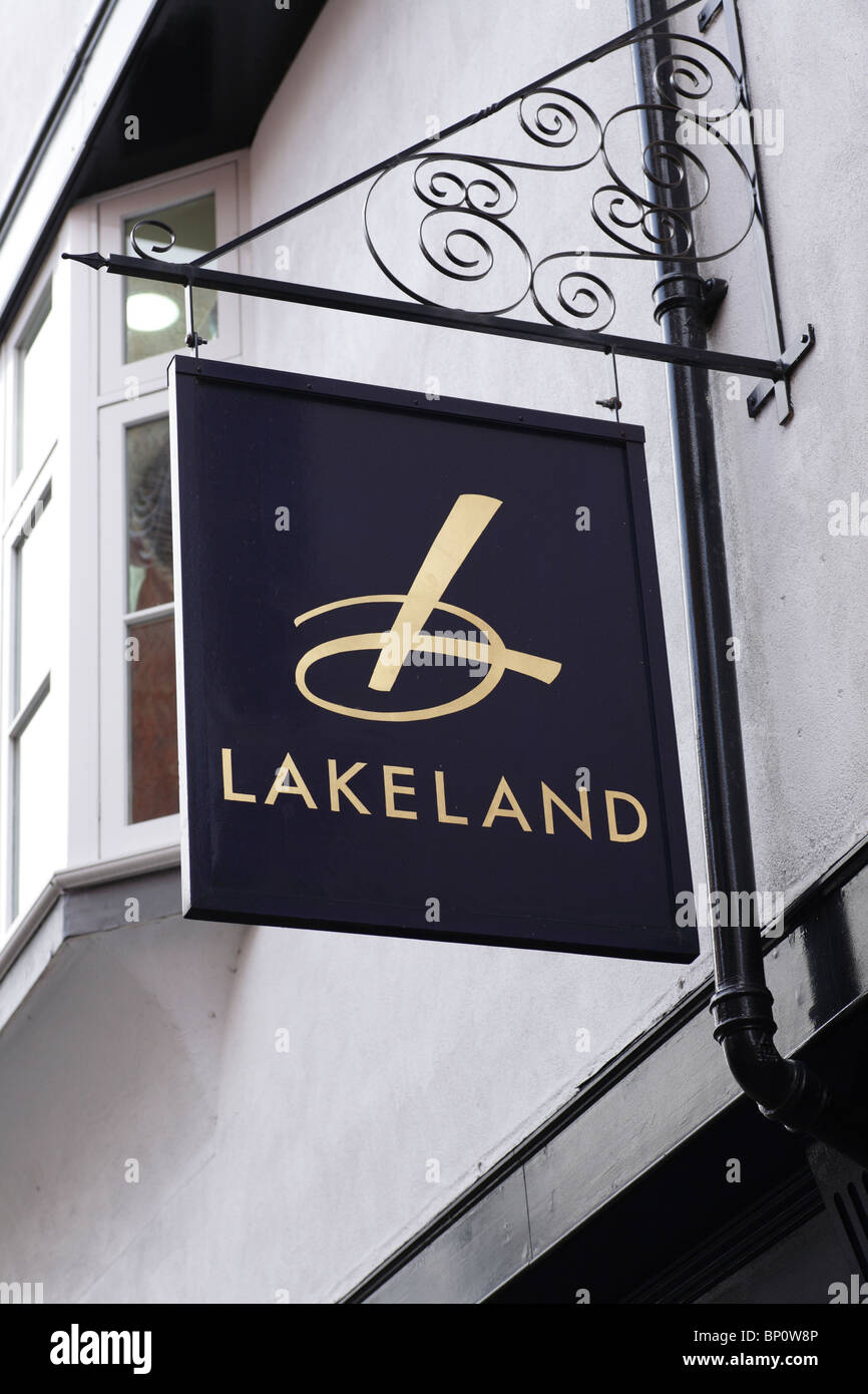 A sign for a Lakeland shop Stock Photo   Alamy