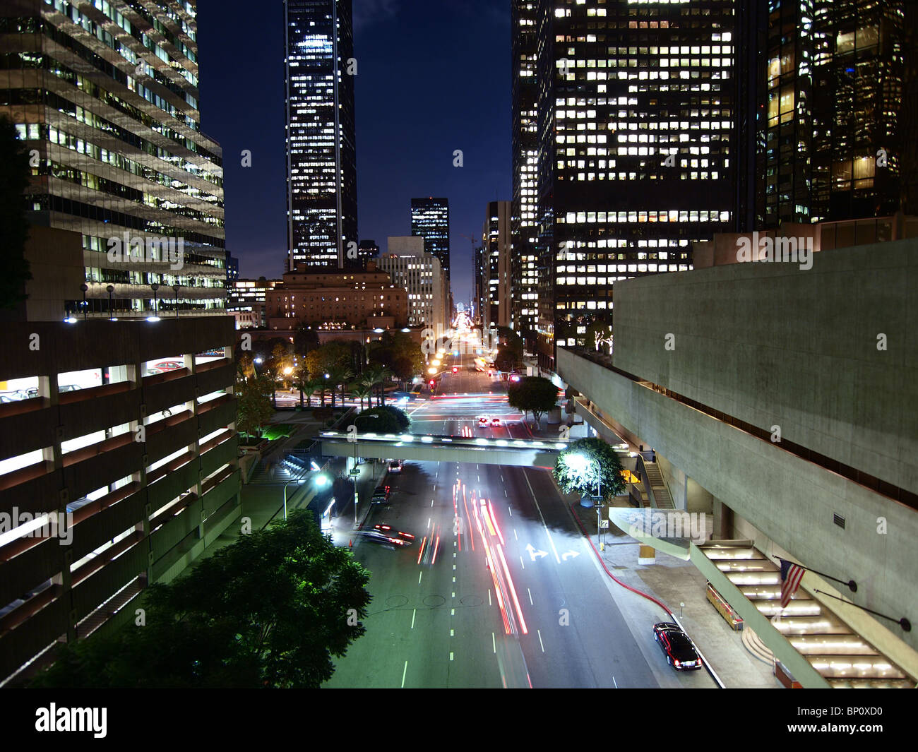 Flower Street in Downtown Los Angeles California Stock Photo Alamy