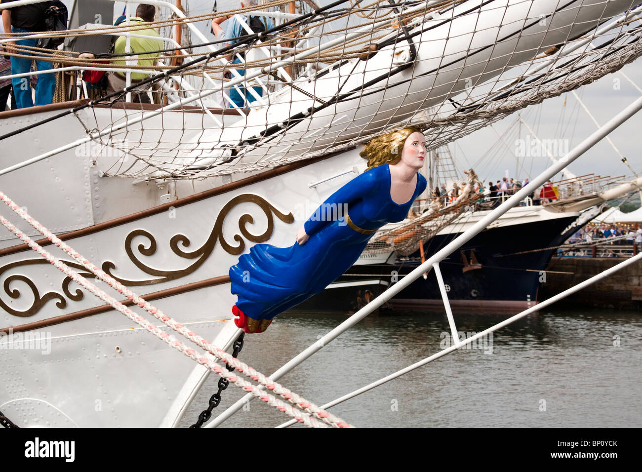 Figure Head from Sailing Ship in the Tall Ships Race 2010 Stock Photo