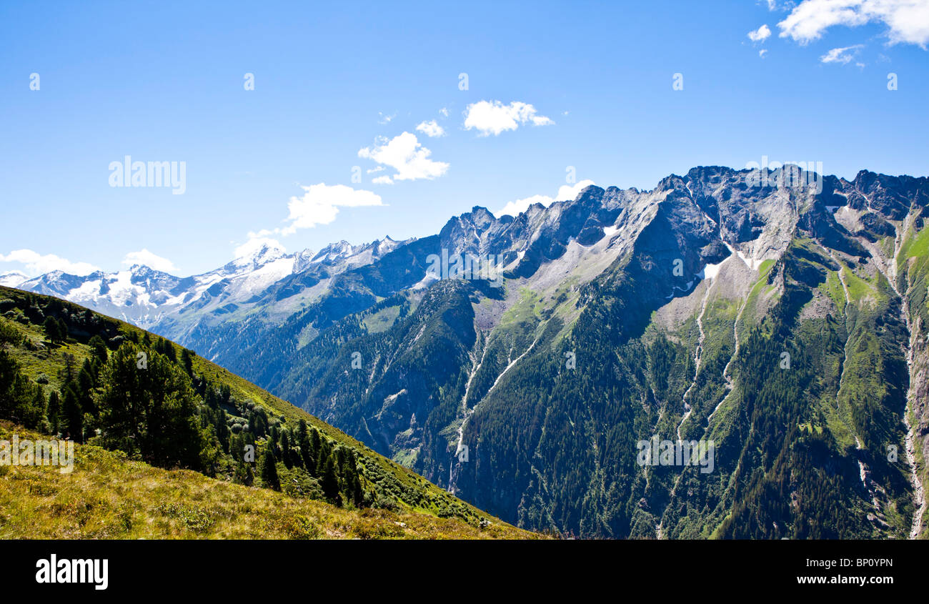 View from the Ahorn mountain, Mayrhofen, Austria Stock Photo Alamy