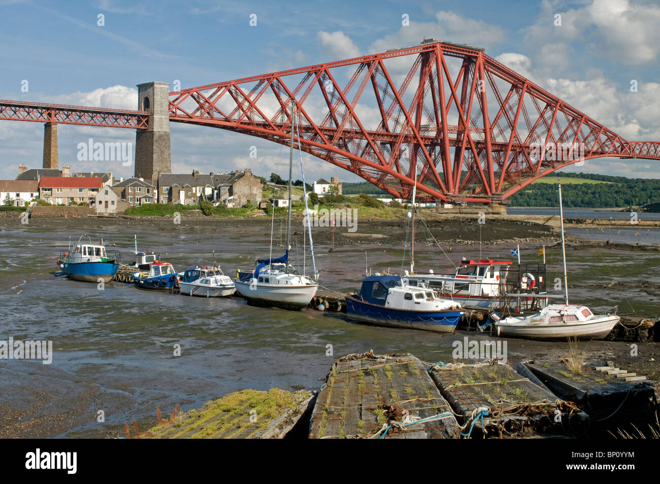 The Forth Rail Bridge at North Queensferry in the Royal Kingdom of Fife