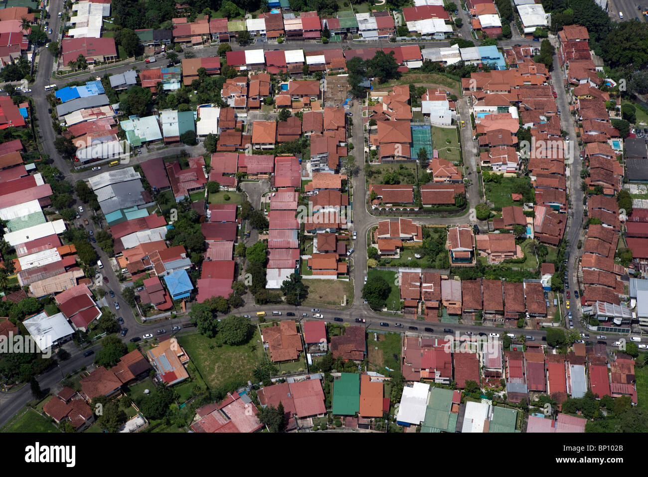 aerial view above Managua Nicaragua Stock Photo