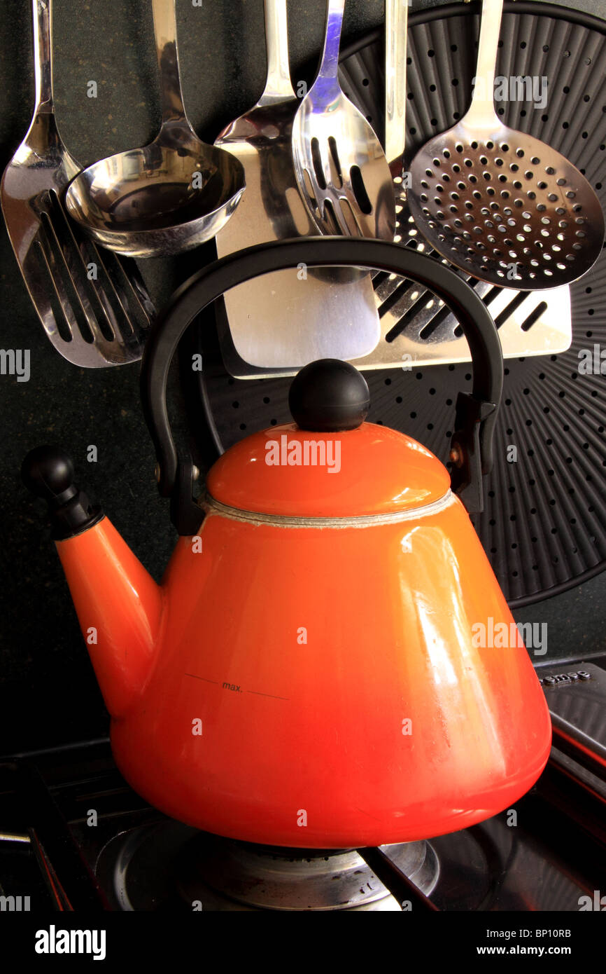 Kettle and kitchen gadgets Stock Photo Alamy