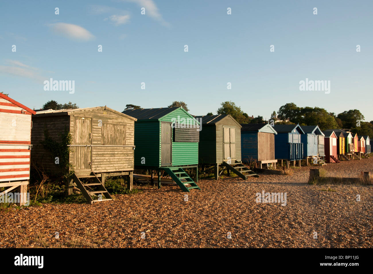 beach huts west beach whitstable kent england UK Stock Photo Alamy