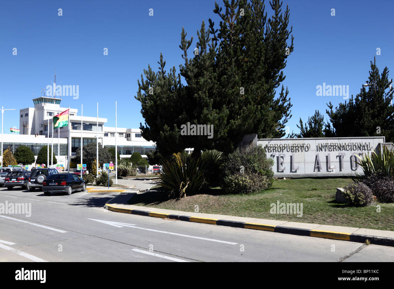 El Alto airport (LPB, the highest international airport in the world at 4050m ) , La Paz , Bolivia Stock Photo