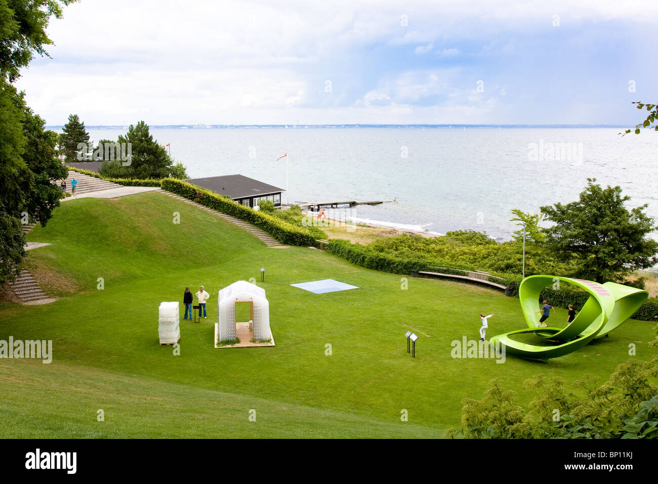 Outdoor sculptures, Louisiana Museum of Modern Art, Denmark Stock Photo