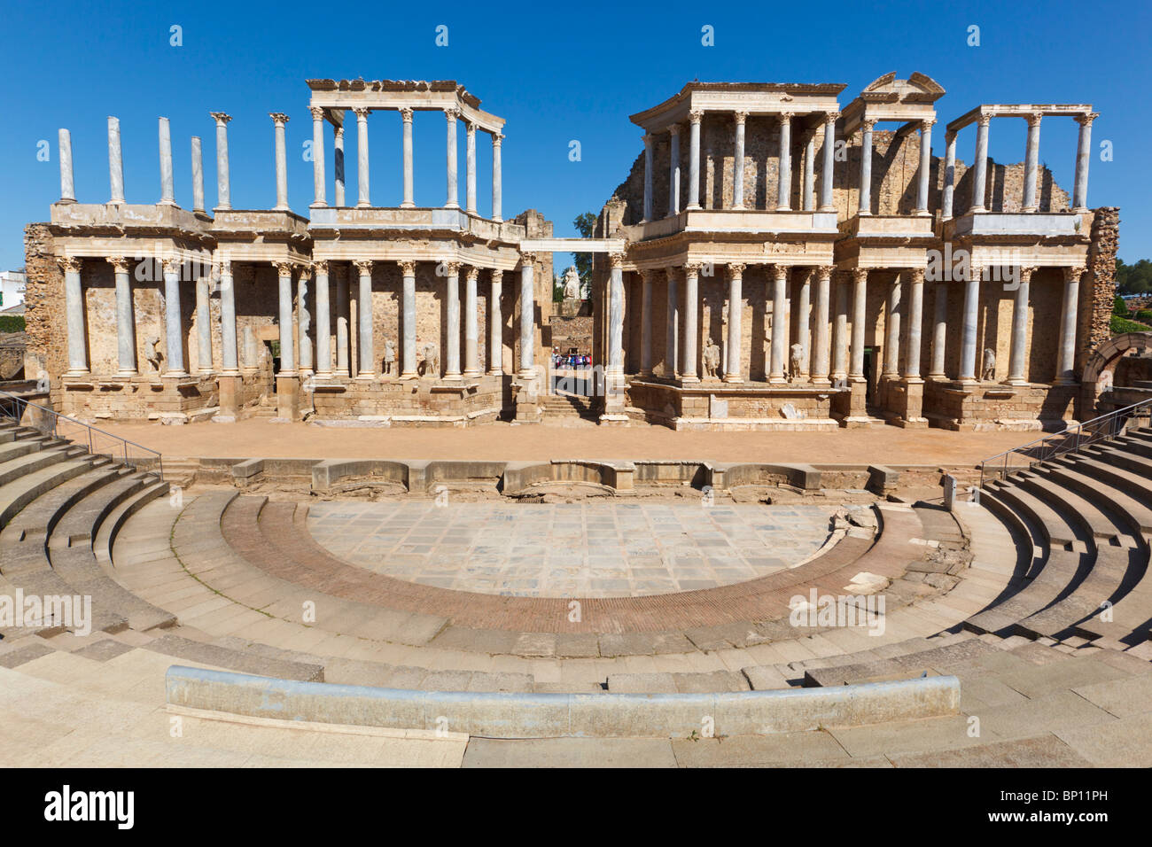 Merida, Badajoz Province, Spain. The Roman theatre built in the first ...