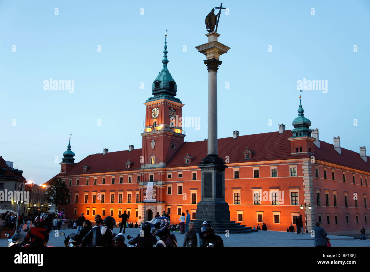 Poland, Warsaw, Royal Castle, Sigismund III Vasa  Column Stock Photo