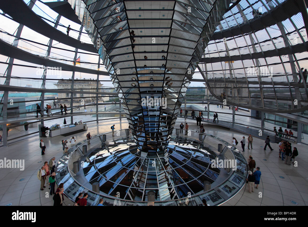 Germany, Berlin, Reichstag, glass dome, cupola, Norman Foster architect Stock Photo