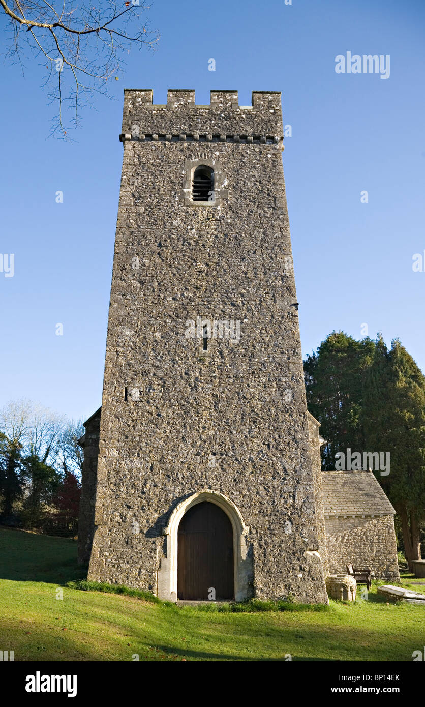 Tower, St Illtyds Church, Vale of Glamorgan, Wales Stock Photo