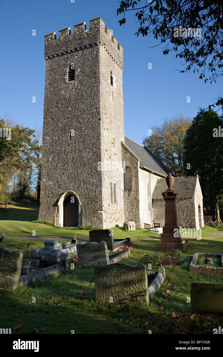 Tower, St Illtyds Church, Vale of Glamorgan, Wales Stock Photo