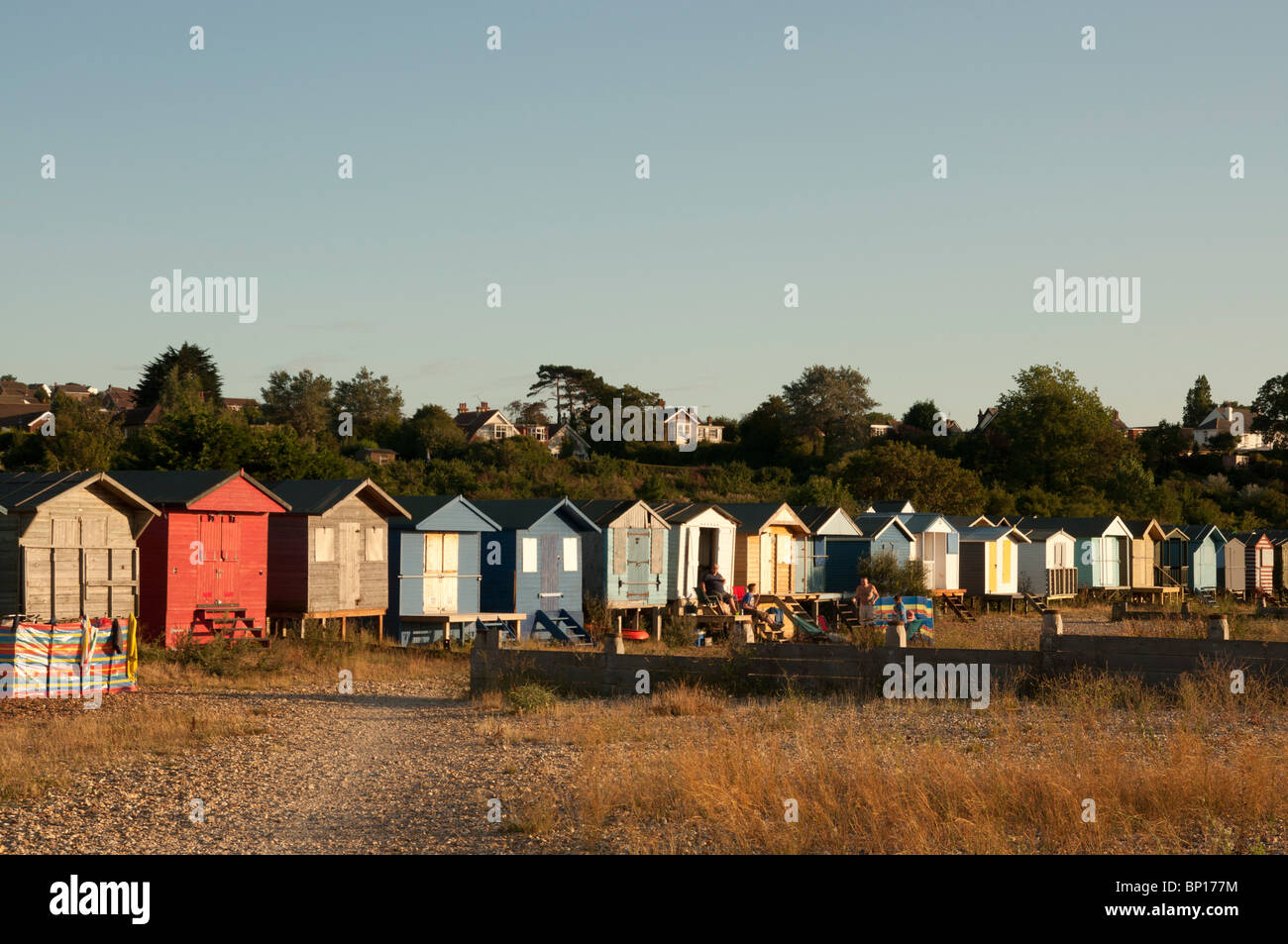 beach huts west beach whitstable kent england UK Stock Photo Alamy