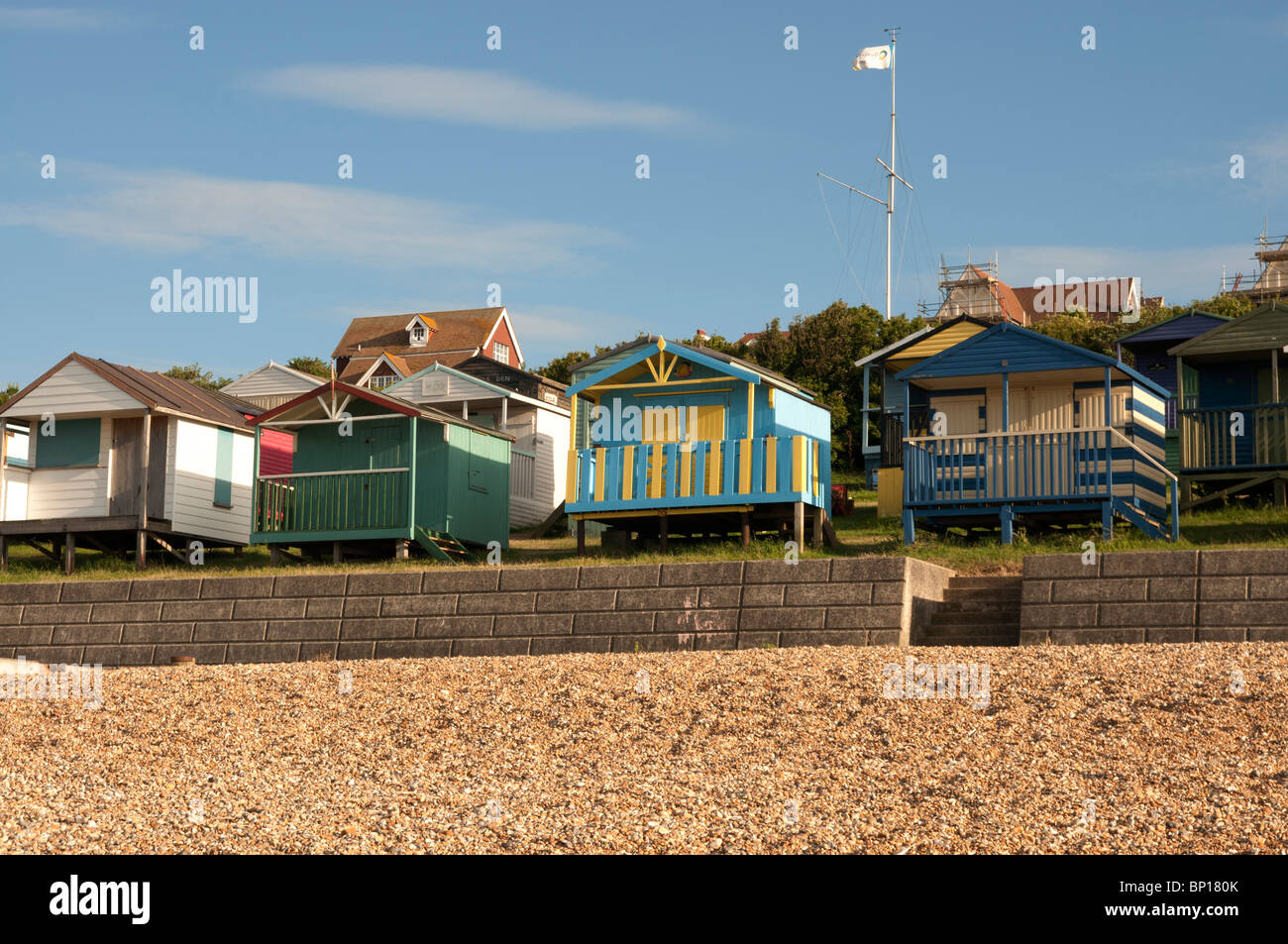 beach huts tankerton whitstable kent england UK Stock Photo