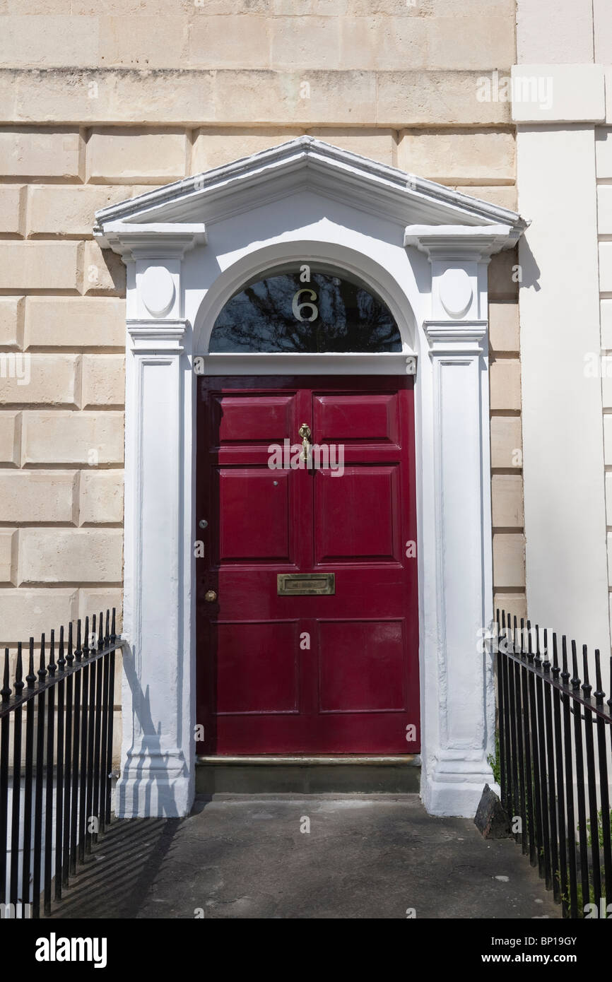 A Georgian doorway in Clifton, Bristol, England. Stock Photo