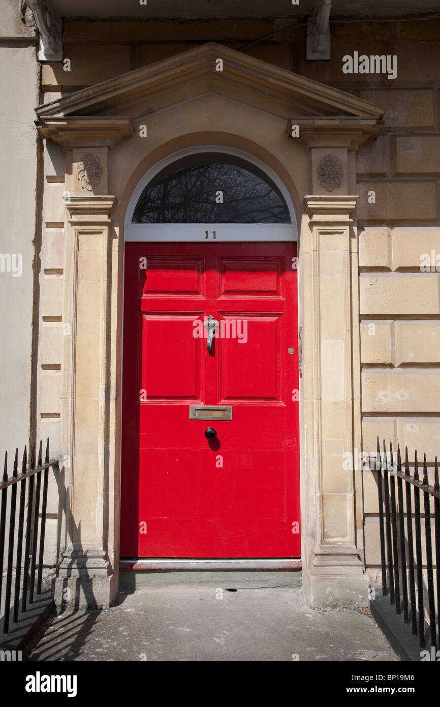 A Georgian doorway in Clifton, Bristol, England. Stock Photo