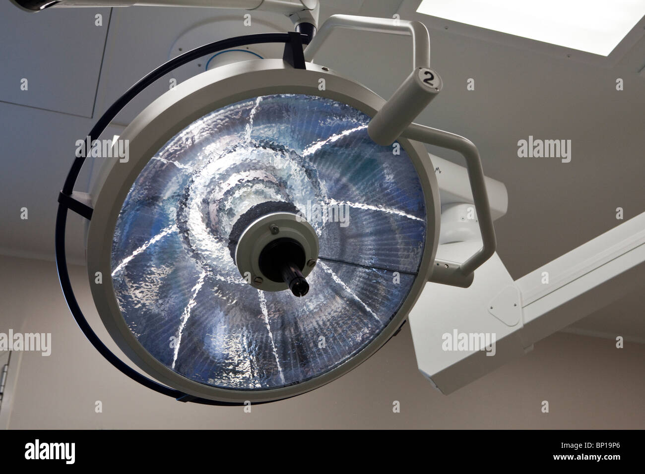 Light above bed in hospital operating theatre Stock Photo Alamy