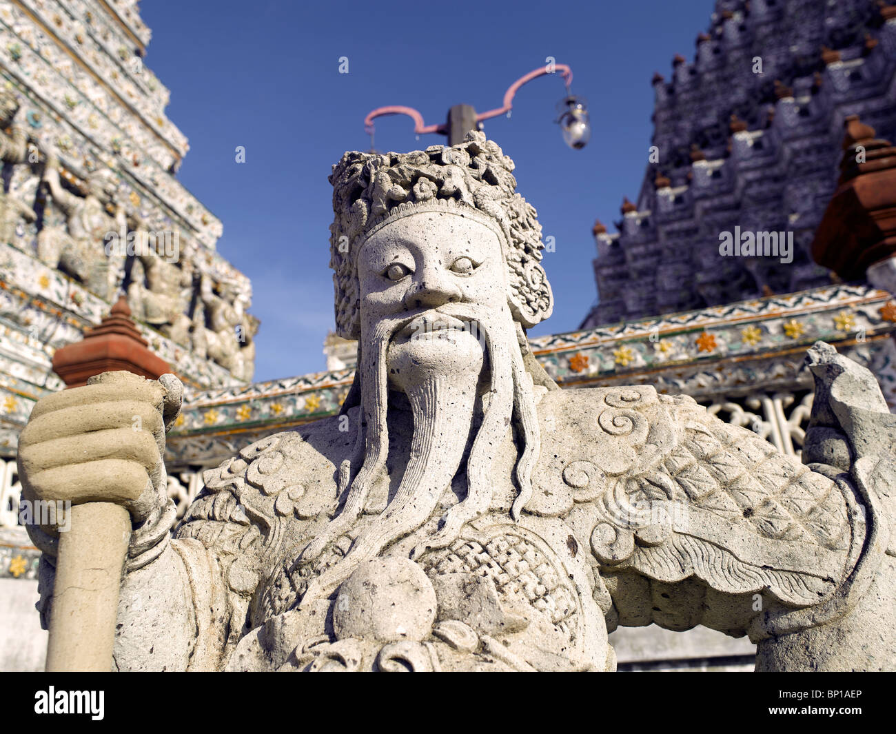 Thailand Bangkok Wat Arun temple sculptures Stock Photo Alamy