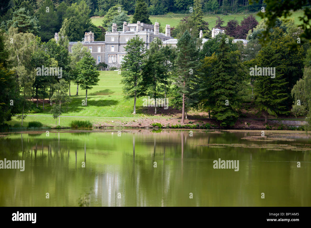 Bowhill House on the Bowhill Estate in the Scottish Borders Stock Photo
