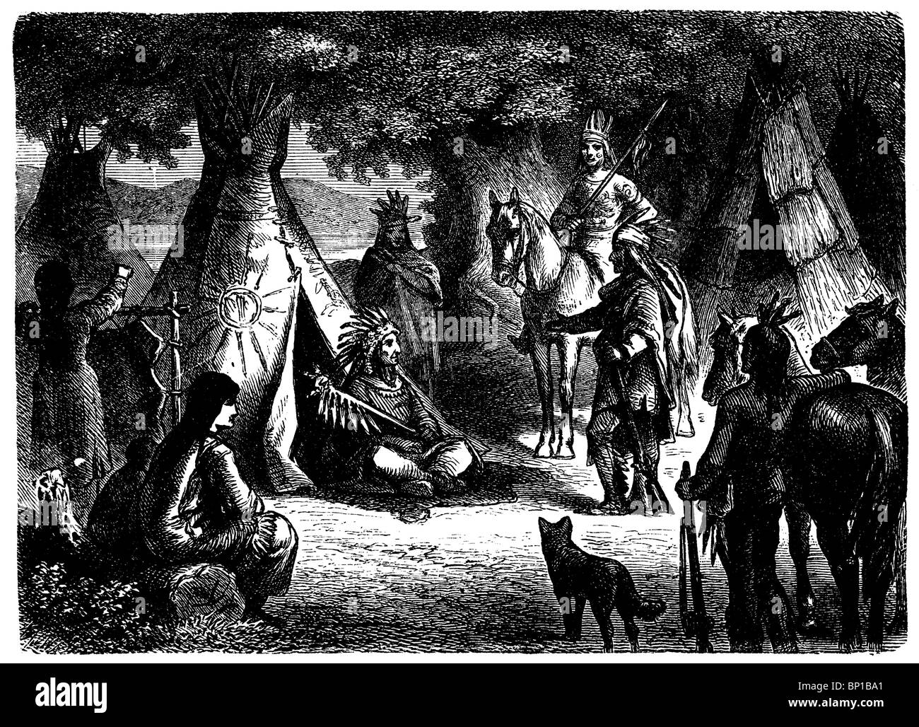 Wigwam of the Indians Stock Photo - Alamy
