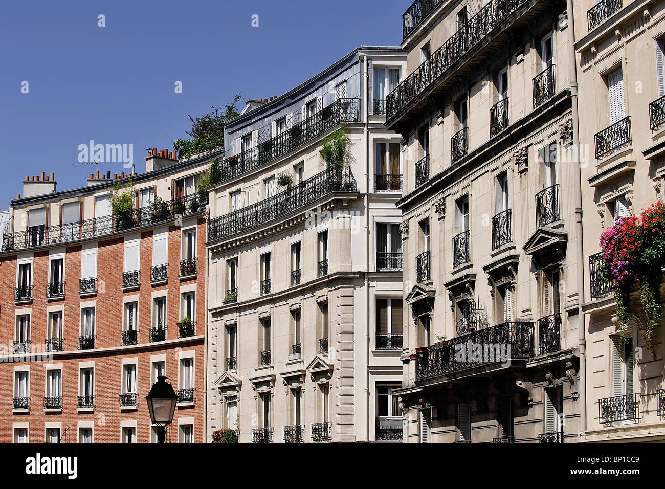 France, Paris, Montmartre, building façades Stock Photo