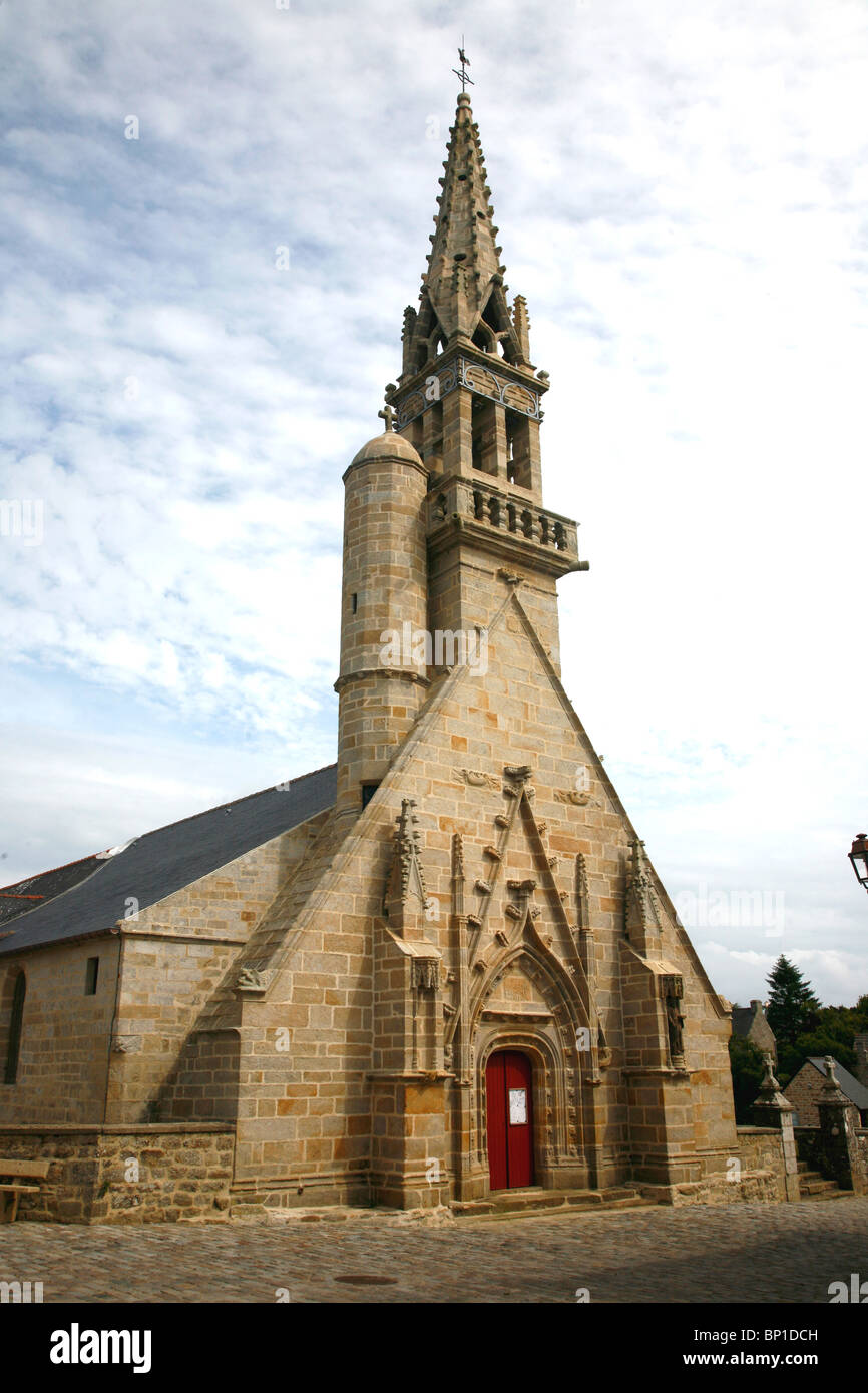 France, Brittany, Finistere (29), Plogoff, Saint Collodan church Stock Photo