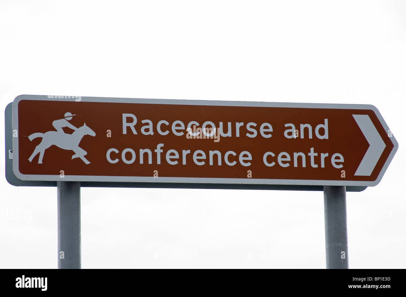 Racecourse and conference centre sign Newmarket Stock Photo
