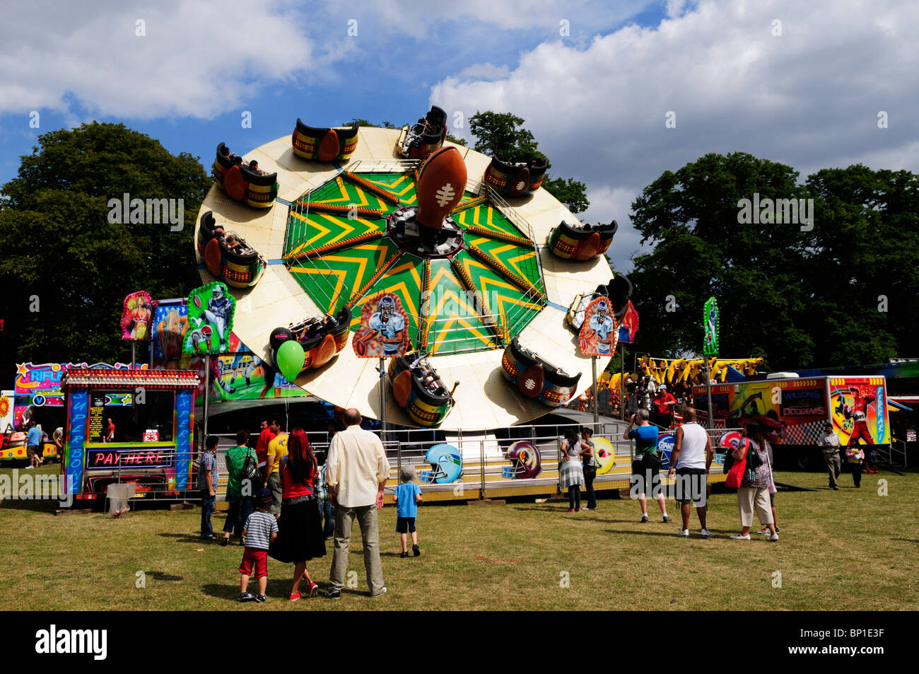 Fairground Ride at the London Mela, Gunnersbury Park, London, England, UK Stock Photo