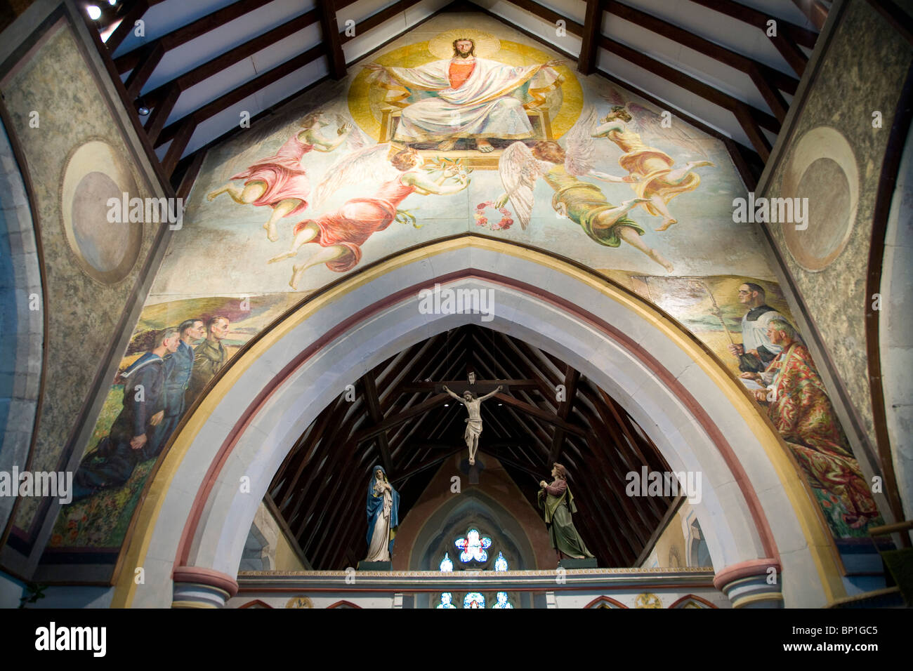 Berwick Church decorated by Vanessa Bell and Duncan Grant from Charleston Stock Photo
