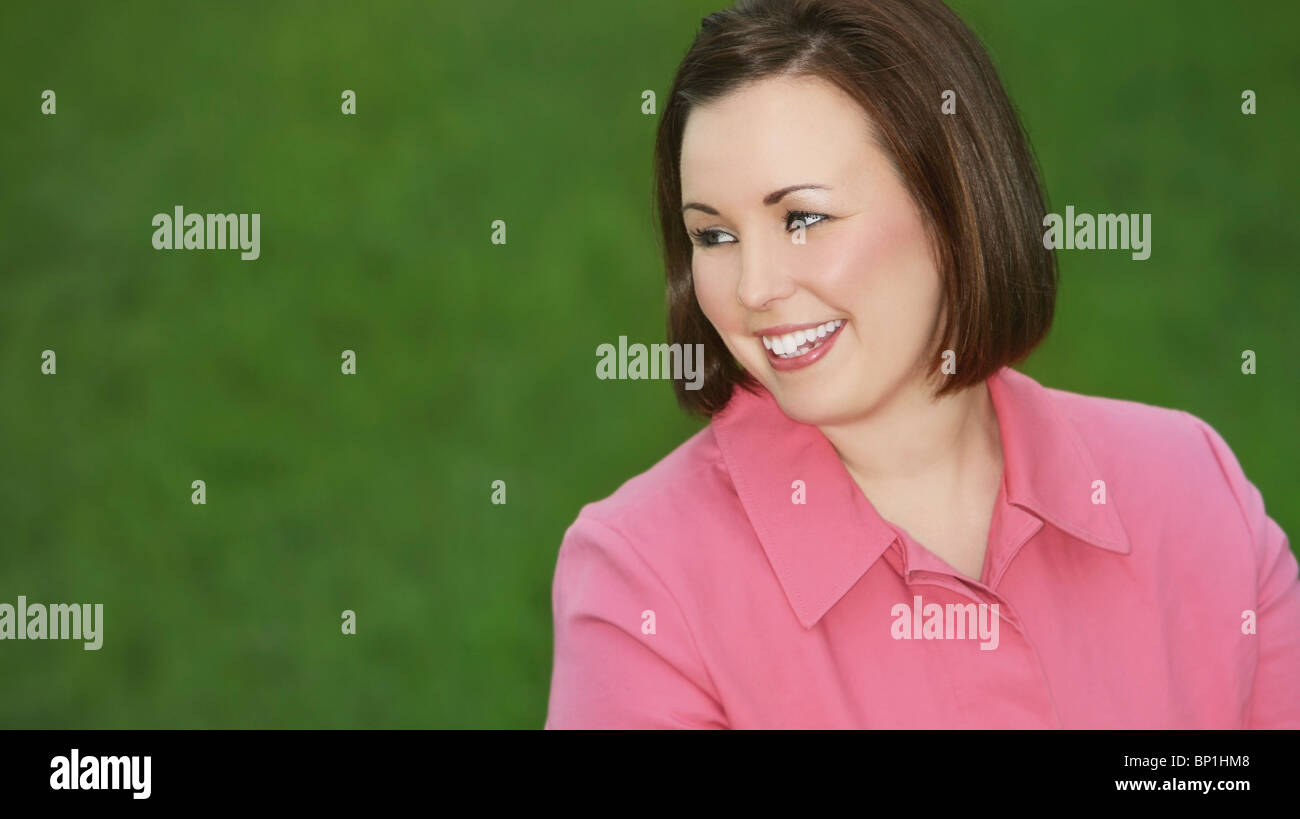 Portrait Of A Young Woman Stock Photo - Alamy