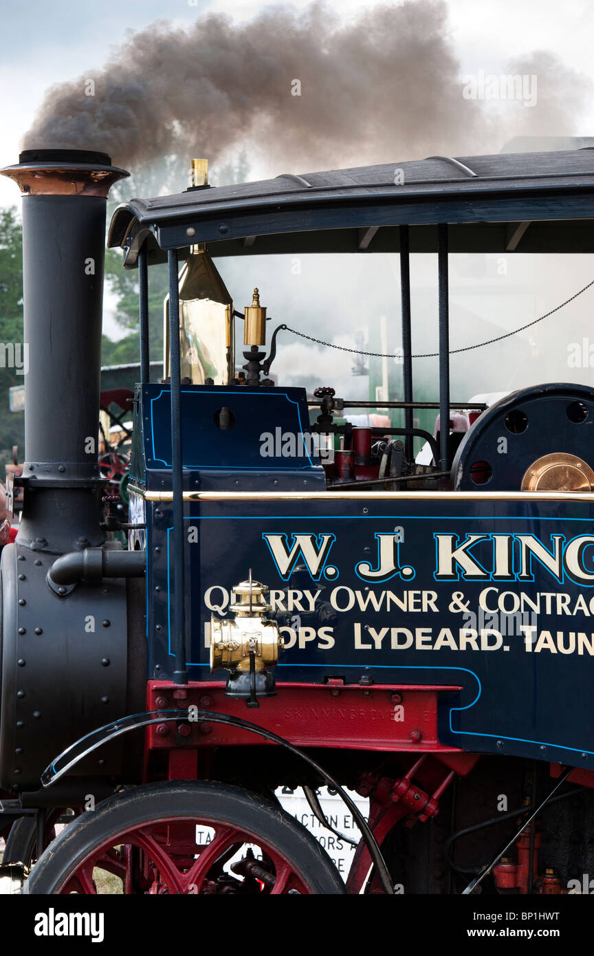 1925 Foden 3 way tipper steam lorry at a steam fair in England Stock Photo