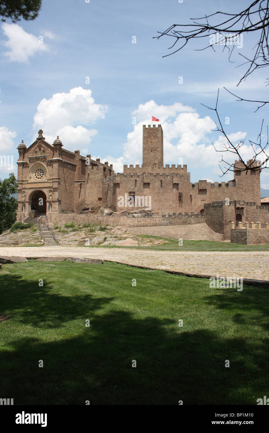 Hilltop castle, Castillo de Javier / Xabier, near Sanguesa, Navarra, Spain Stock Photo