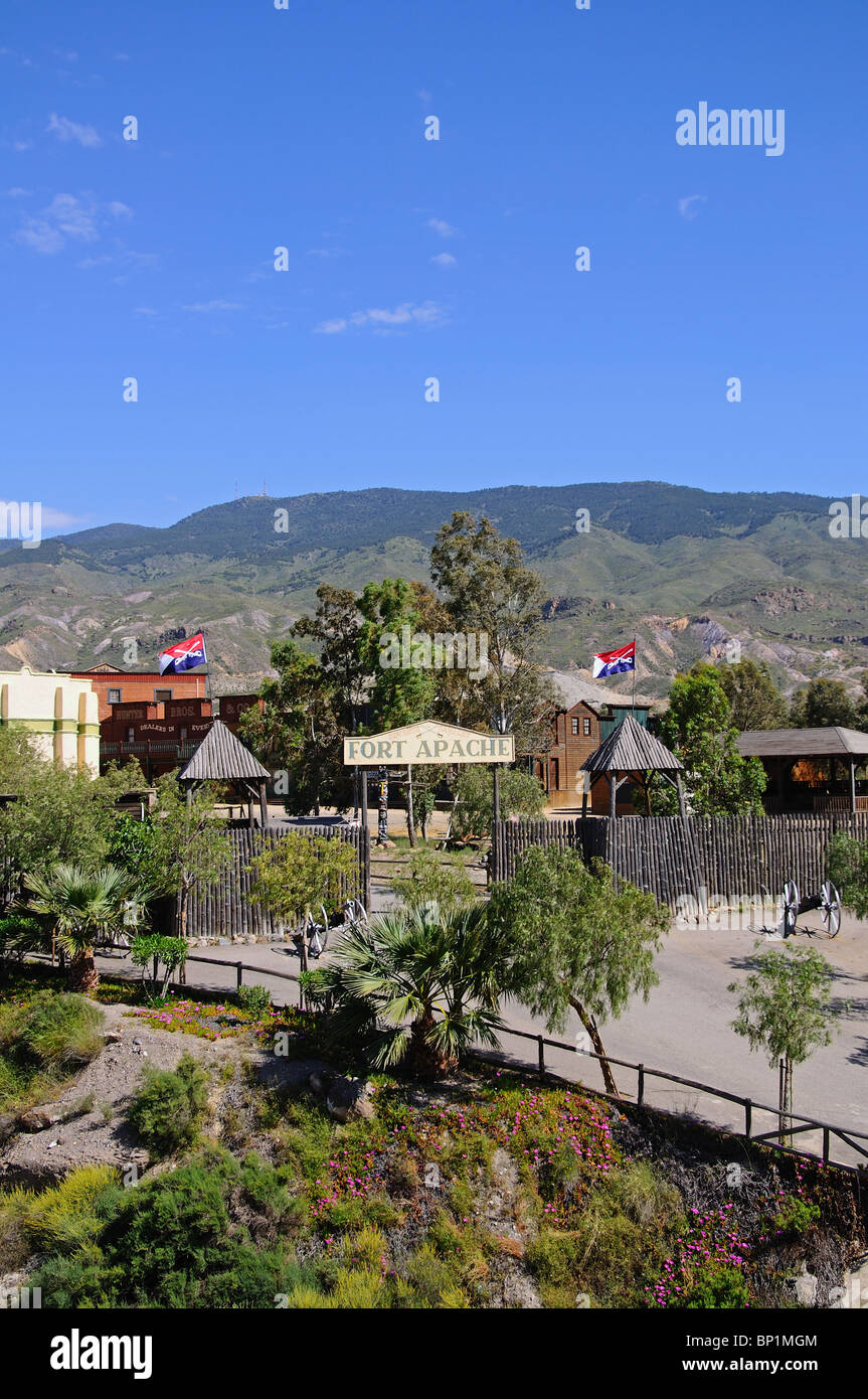 Fort Apache, Mini Hollywood, Tabernas, Almeria Province, Andalucia, Spain, Western Europe. Stock Photo