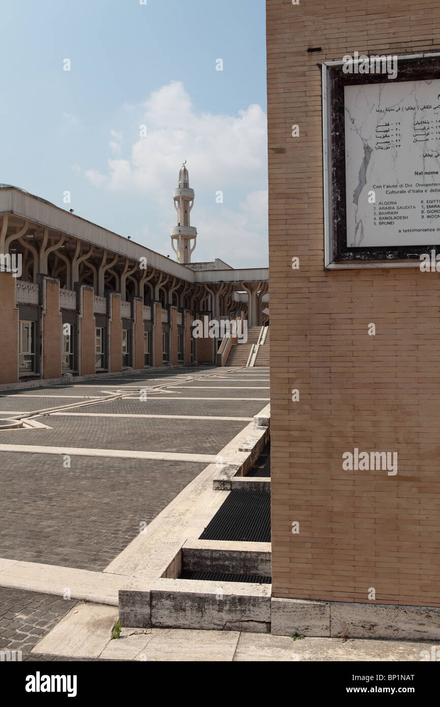 plaque on wall list of islamic countries donors Stock Photo