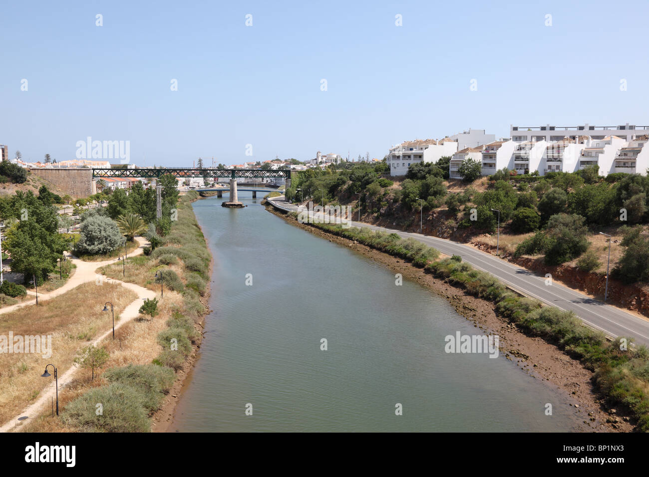 View over the river Gilao near Tavira, Algarve Portugal Stock Photo