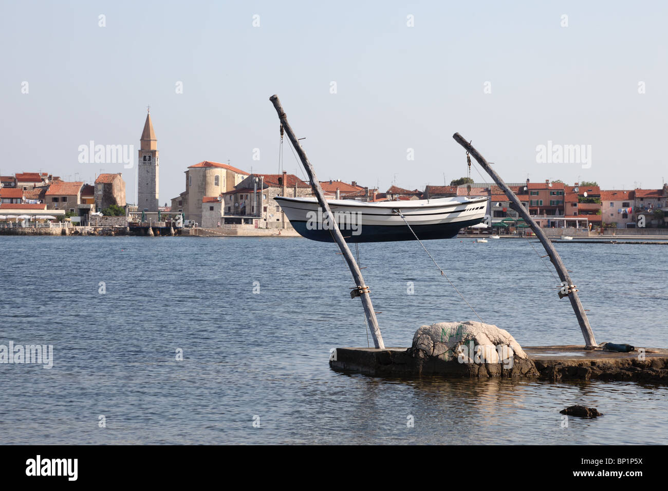 Croatian town Umag at the Adriatic Sea Stock Photo