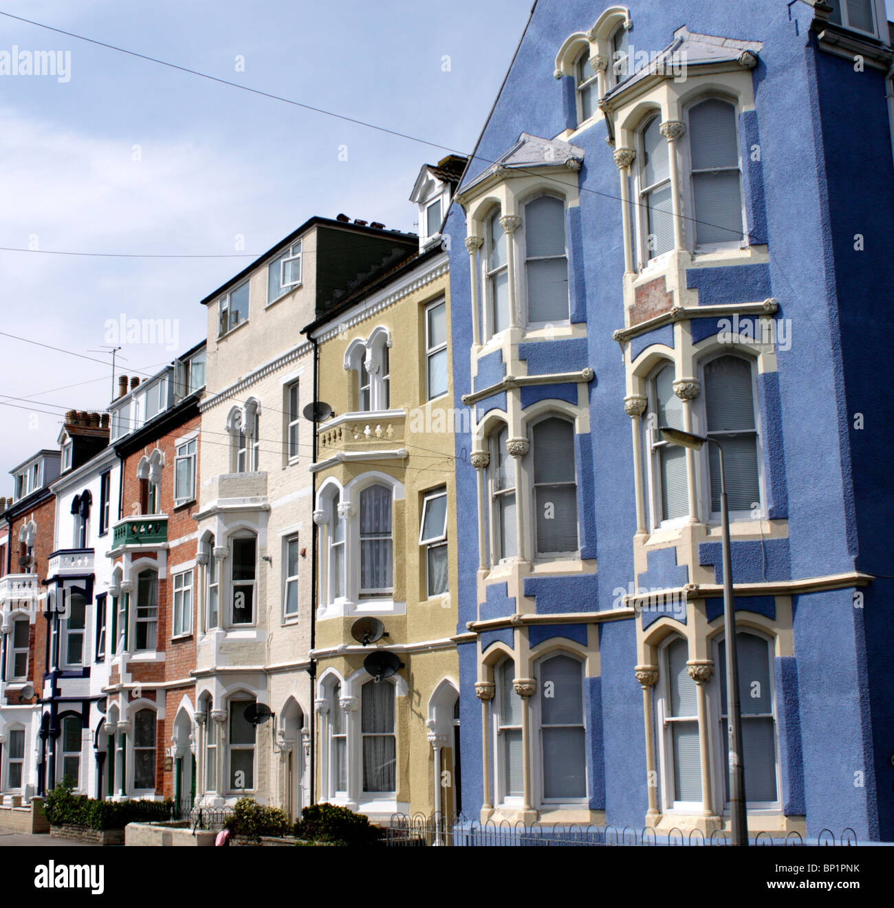 Terraced houses in Lennox Street Weymouth Stock Photo Alamy
